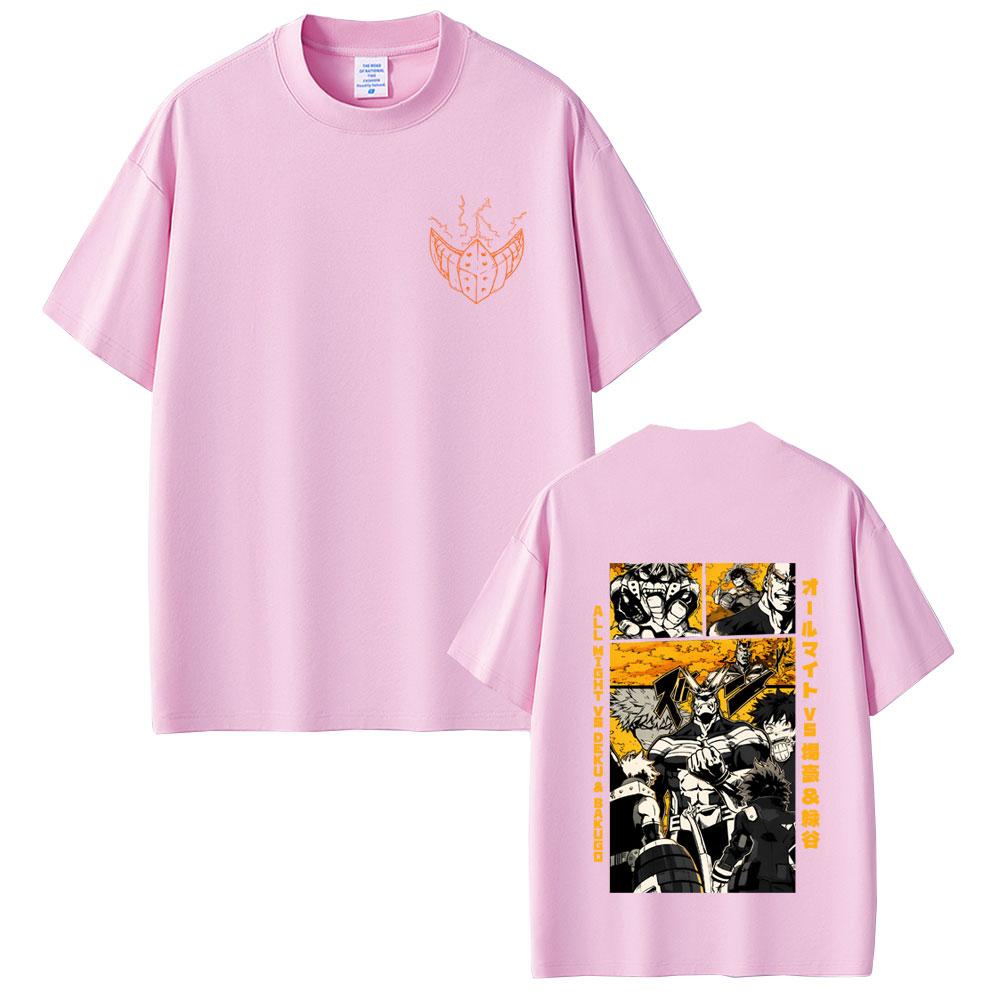 Anime My Hero Academia All Might T-shirt Cartoon Midoriya Izuku Graphic T Shirts Summer Unisex Unisexga Casual Soft Cotton Tshirt Tops