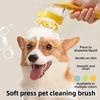 Haarentfernung Tierbadebürste Langer Griff Tierwaschbürste Tierpflegebürste Tierdusche