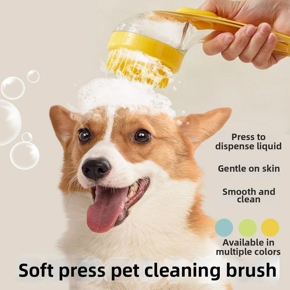 Haarentfernung Tierbadebürste Langer Griff Tierwaschbürste Tierpflegebürste Tierdusche