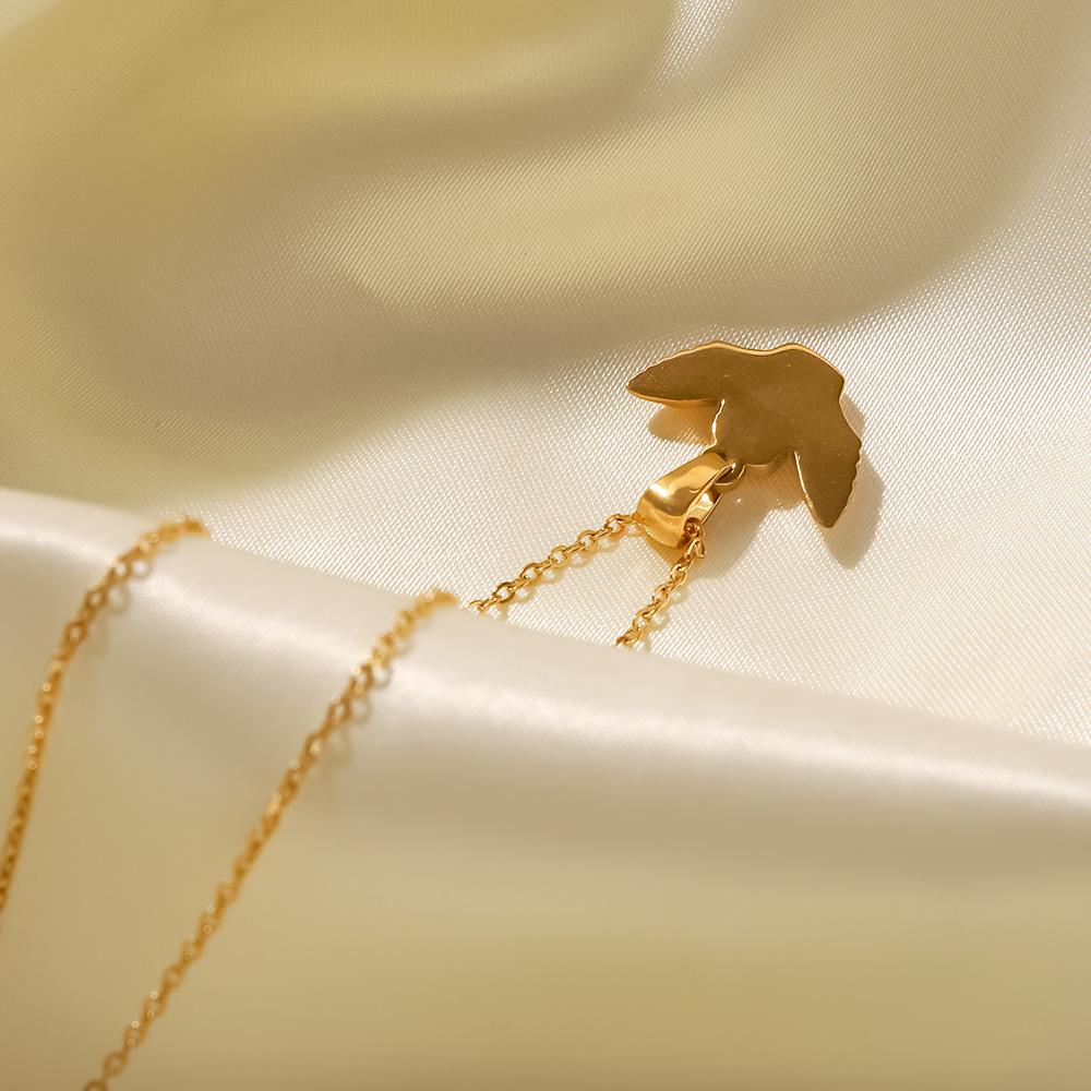Youthway Popularity Metal Angel Pendant Necklace Stainless Steel Waterproof Chain Gold Plated Charm Jewelry  New