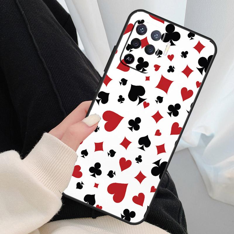 CASINO PLAYING CARDS Case For Oppo A18 A38 A58 A78 A98 A80 A60 A40 A96 A76 A16 A94 A74 A54 A15 A17 A57 A77 A5 Pro