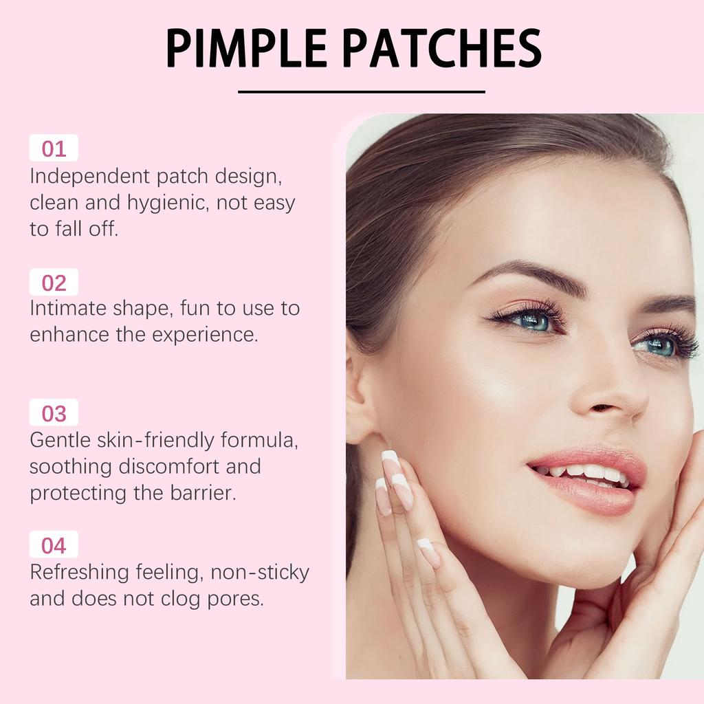 Skin Care Acne Patches For Face, Colorful Pattern Zit Covers,Hydrocolloid Acne Patches With Tea Oil,Green Varec Extract Ect.(144 Count)