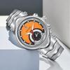 PINTIME Y2K Creative Retro Style Luxury Men's Waterproof Luminous Stainless Steel Watch Fashion Punk Date Quartz Watches