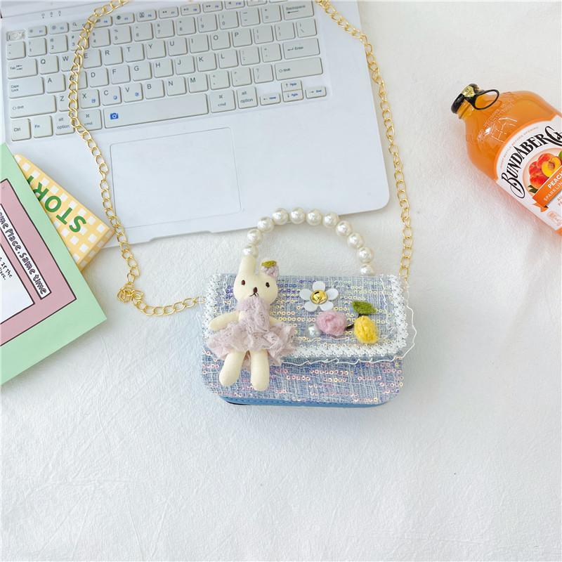 Entzückliche Mini-Kaninchen-Handtasche Für Kinder Trendige Stilvolle Canvas-Umhängetasche Für Mädchen