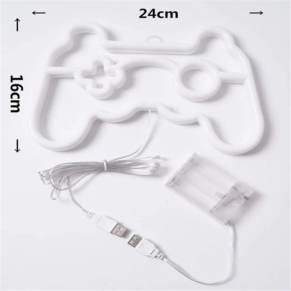 

Игровая форма неоновый светодиодный светильник подходит для украшения стены, геймпад, спальня, детская игровая площадка, вечеринка светло-синий