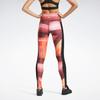 Reebok Kirei Fit Aop Tight Workout Leggings Women Leggings Orange GK7697