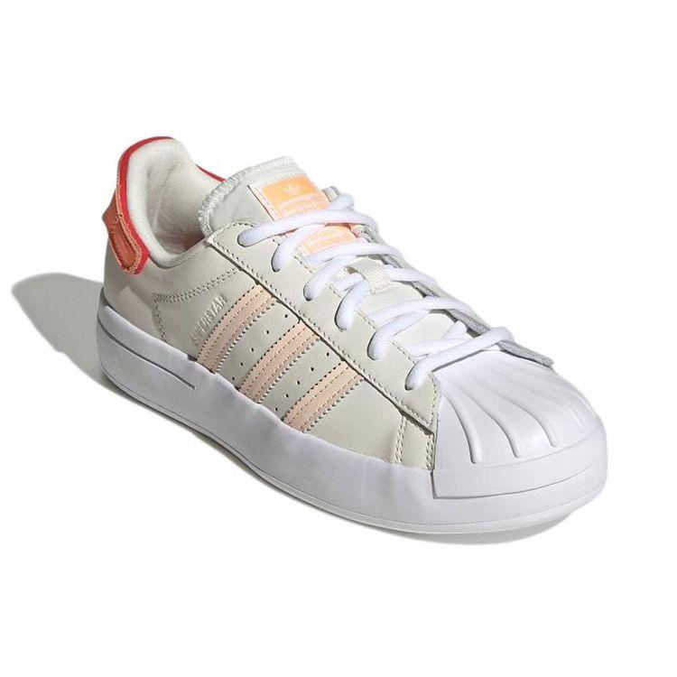 Adidas Originals Superstar Ayoon Leather Low-Top Sneakers Unisex Sneakers White Orange GW9588