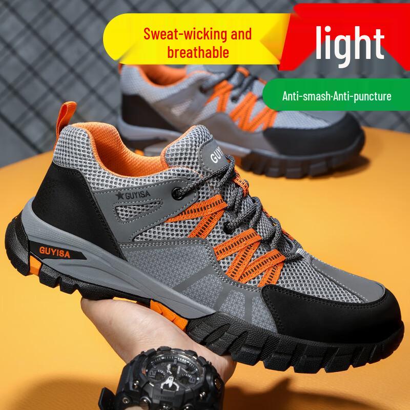 GUYISA Men s Steel Toe Breathable Safety Shoes 1105T 38