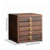 Tea Box with Drawer Tabletop Wooden Organizer Compact