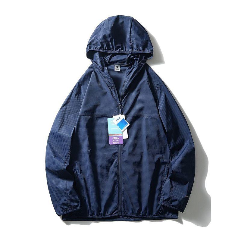 UPF50 Ultra-Thin Breathable Ice Silk Sun Protection Clothing 2024 New Arrival Men's Summer Fishing Outwear Export Lightweight Wind Shield