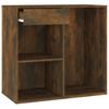 LED Vanity Table with Cabinet Smoked Oak Wood Based Material