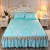 Summer Cool Mat Bed Sukně Princess Style Roztomilé prostěradla Vyšívané prostěradla Vypasované prostěradlo Přehozy Ledová rohož Bytový textil