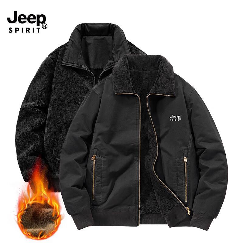 Мужская двусторонняя утепленная куртка на флисовой подкладке JEEP SPIRIT XL