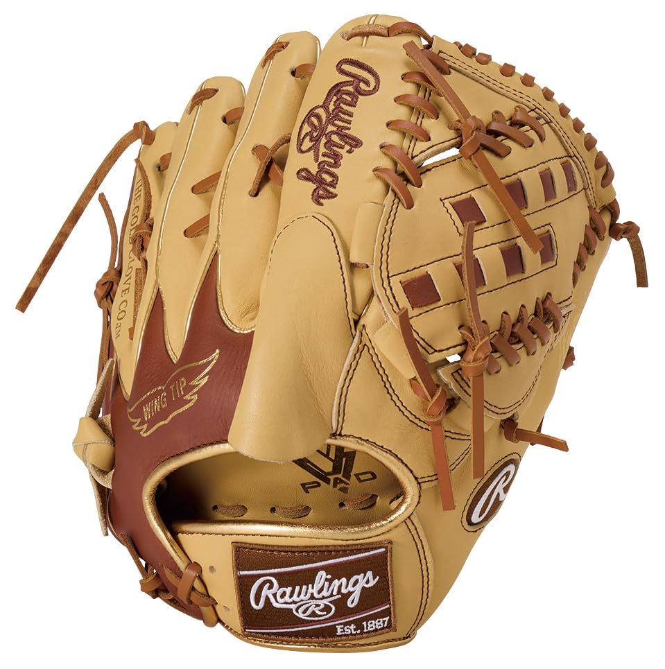 

Rawlings Baseball HYPER TECH COLOR SYNC Throw Glove, Softball, GR5FHTCA15W, Pitcher s Glove, Camel/Brown, 11.75 inches, Left-Handed