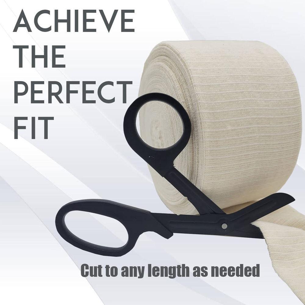 1 Rolle Elastische Schlauchbandage, 10M - Naturfarbe, für Große Knie-Stützbandage - Mittlerer Oberschenkel, Baumwolle Spandex