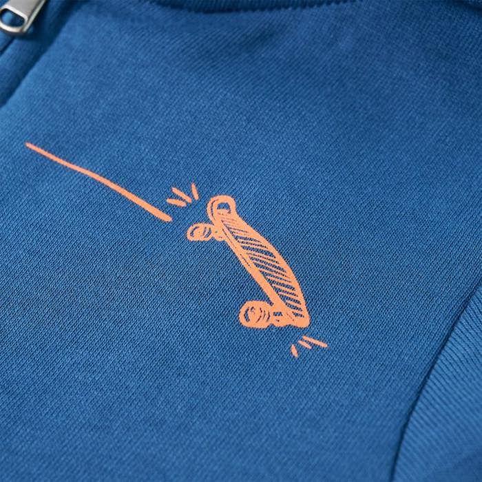 Sweatshirt à capuche fermeture éclair enfants bleu 92/104/116/128/140