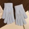 Cute Plush Gloves for Women In Autumn and Winter Thickened Warmth for Students Outdoor Cycling Trend