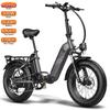 Elektrisches Fahrrad faltbar Fafrees FF20 Polar 500W Motor 20" Fettreifen Elektrisches Fahrrad für Erwachsene 48V 26.8AH LCD-Display Shimano 7-Gang