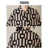 2025 Printed Stand Neck Loose Extra-Large Size Vacation Dress