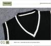 In-Stock Children's Preppy Style Knitted Wool School Uniform Vest - Sleeveless Sweater for Boys and Girls