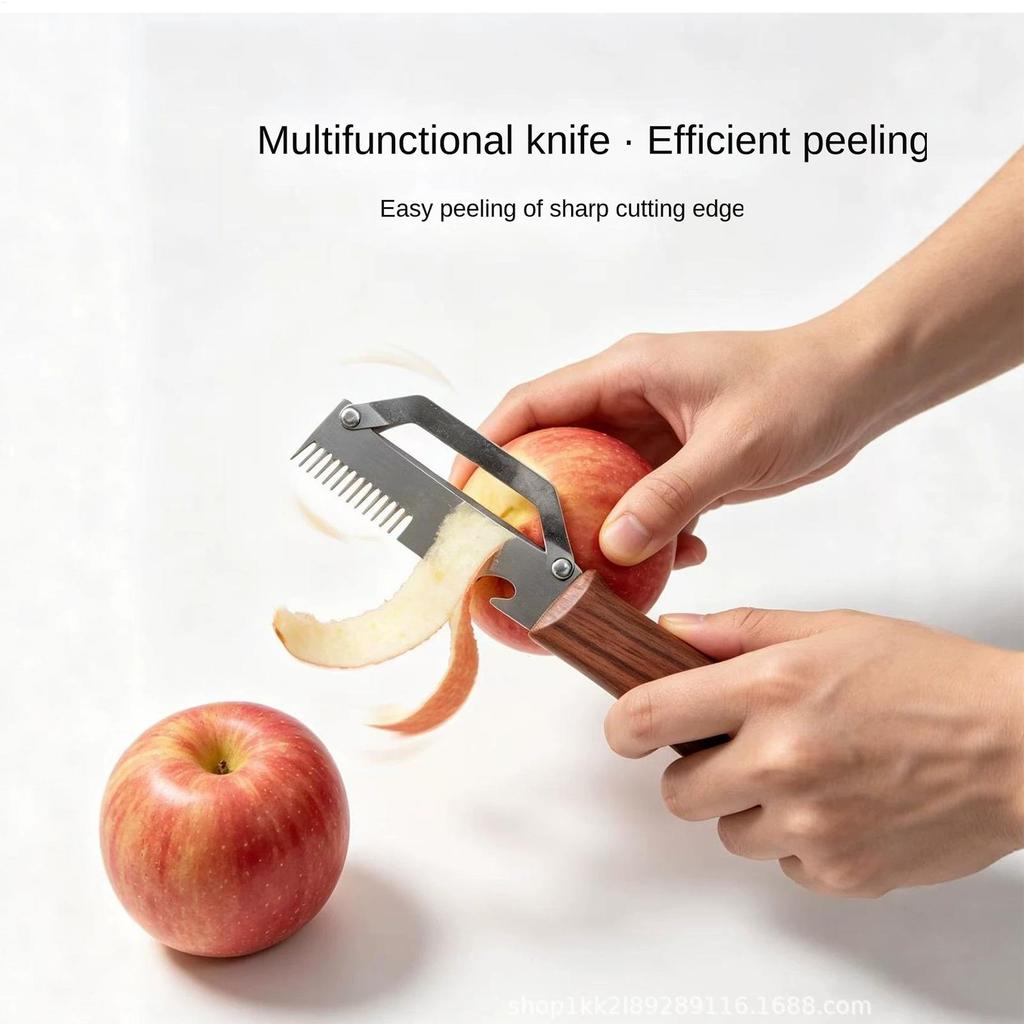 Kitchen Peeler Stainless Steel Scallion Slicer Fruit Vegetable Peeling Tool with Bottle Opener Cucumber Potato Peeler Knife