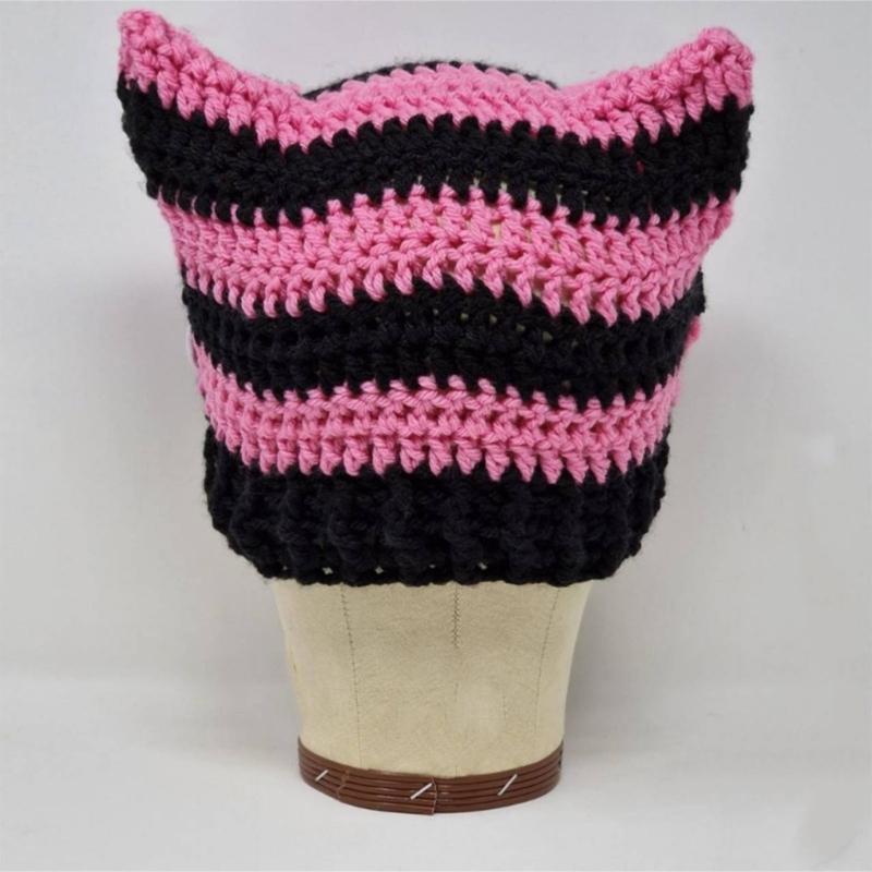 Fashion Women Beanie Hat Lovely Girls Devil Ear Knit Hats Photography Headwear