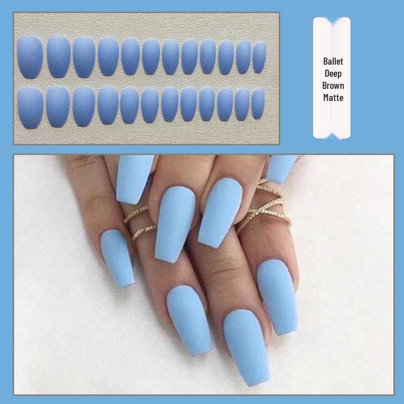 European & American Frosted Matte Press-On Ballet Nails