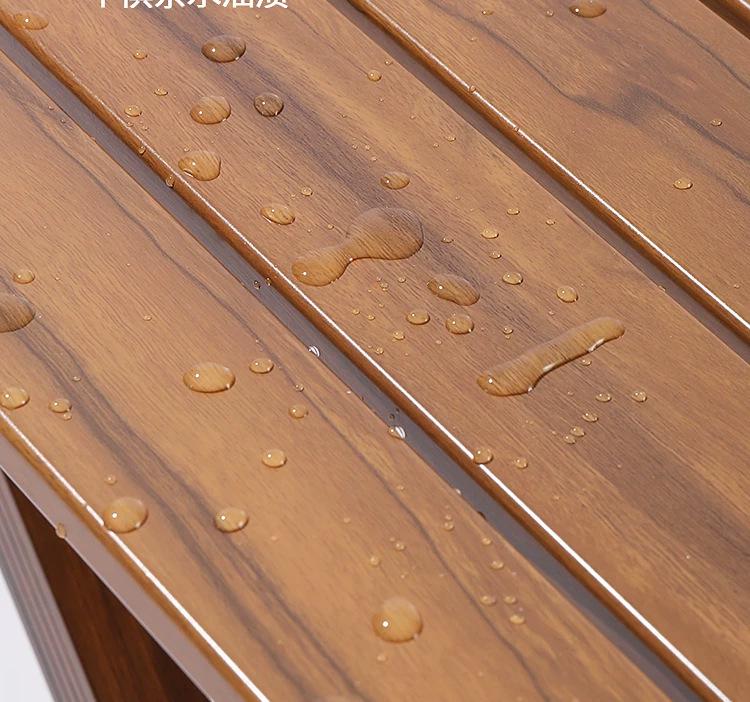 Tragbarer faltbarer Roll-up-Tisch aus Karbonstahl mit Stühlen für Camping im Freien, Gärten und Balkone