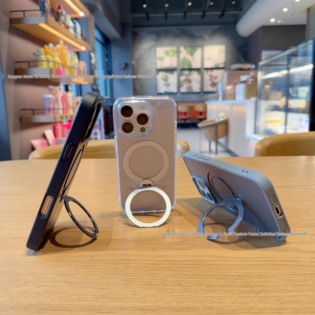 Apple 17Pro Rotating Stand Magsafe Frosted iPhone16 Case