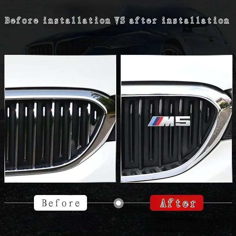 www 1Pc Car Grille M Label Leaf Plate Side Label Modified Rear Logo Decorative Sticker For BMW 3 4 5 Series MMM POWER!!! BU1