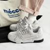 Lente Nieuwe Casual Sportschoenen Unisex Mode Vetersluiting Antislip Ademend Dikke Sneakers Koppel Buiten Veelzijdig Platte Schoenen
