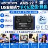 Zoom AMS-22 USB Audio Interface, 2-in/2-out, Lightweight (85g), Ultra-Compact