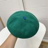 Autumn and Winter Cashmere Knitted Contrasting Colors Tweet Beret Women's Literary Fashion Elastic Sweat Belt Painter Hat