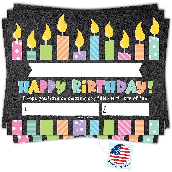 Happy Birthday Certificates for Students - 25 Student Birthday Certificates for Kids Classroom Must Haves, Teacher Supplies for Classroom Elementary,