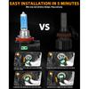 Fit For Freightliner Cascadia Commercial Truck 2008-2017 Halogen Headlight Bulbs, H11 High Beam+H11 Low Beam, High Performance Replacement Bulb, Pack