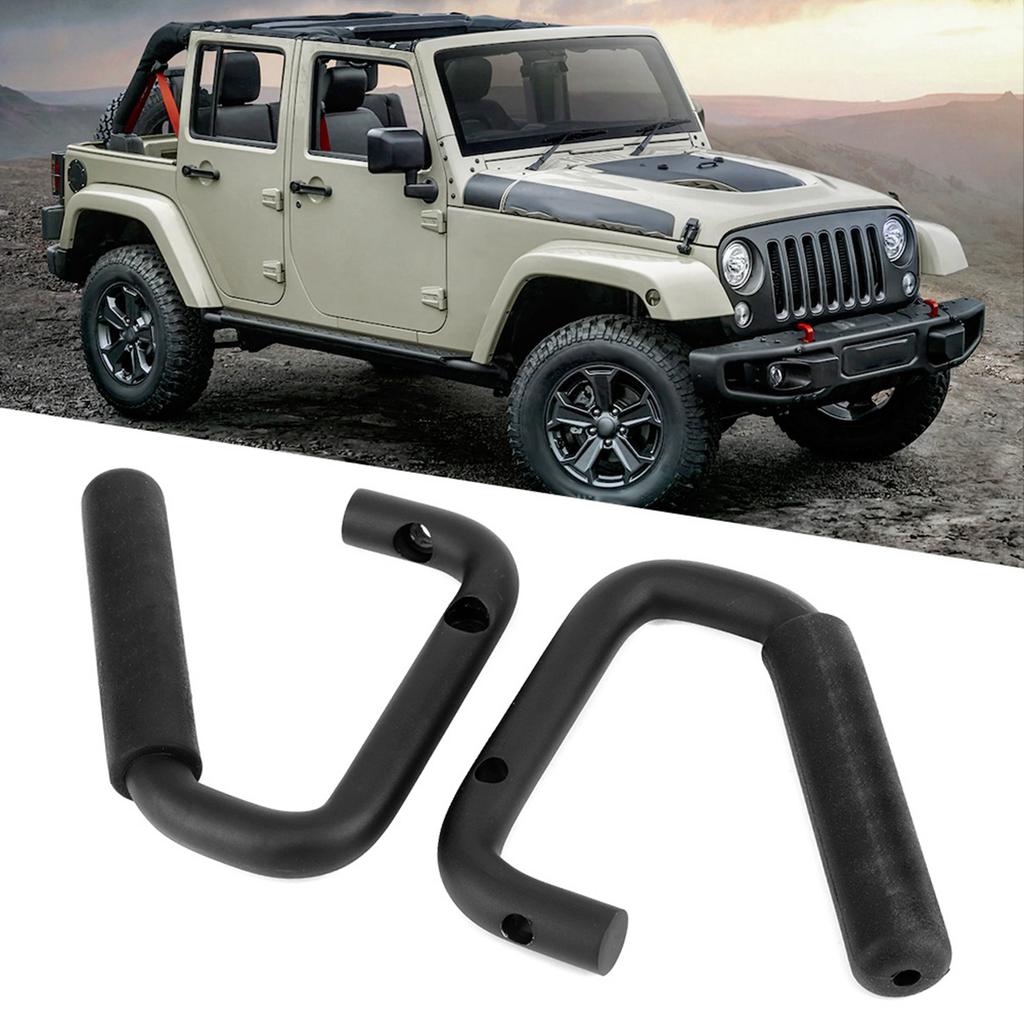 Aluminium Alloy Car Front Grab Handle Accessory Fit for Wrangler JK 2 4 Door 2007‑2019