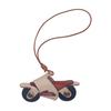 Motorcycle Bag Pendant Faux Leather Mini Motorcycle Backpack Charm Handmade Decorative Keychain Charm Gift