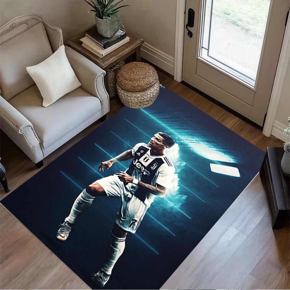 Juventus Player Action Floor Mat Design for Living Rooms Entryway Playrooms Outdoor Anti-slip Rug Anime Office Decor Perfect Gift for Women/Men