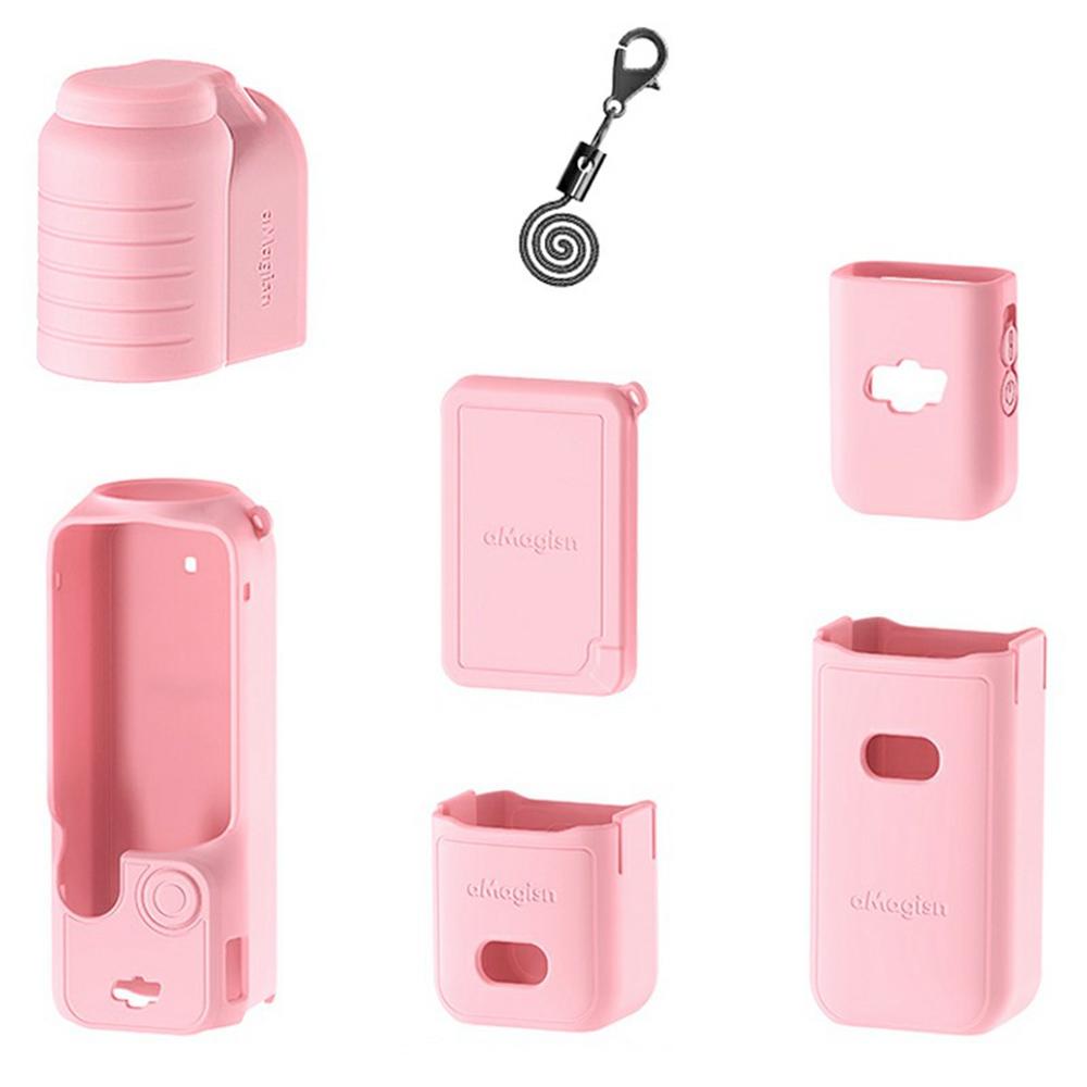 AMAGISN For DJI Osmo Pocket 3 Silicone Protective Case Lens Cap Gimbal Guard Accessory