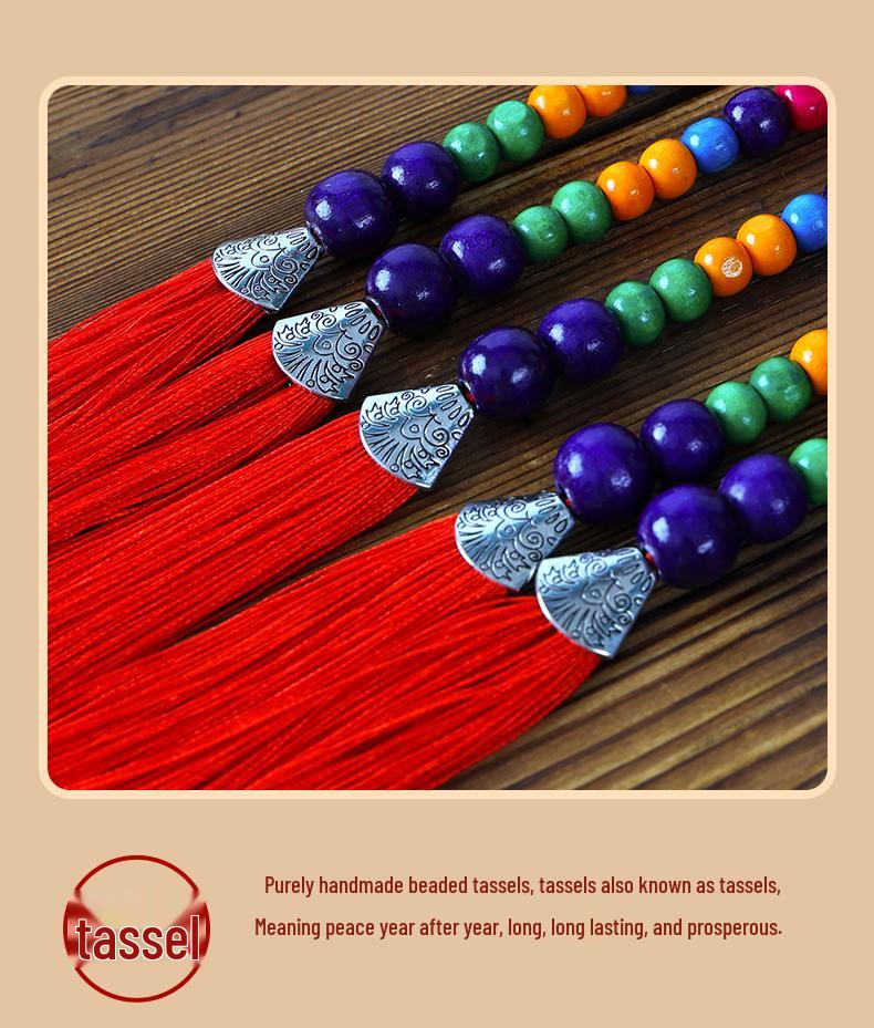 Chinese Knot Fu Character Wood Carving Pendant: New Style Large Hanging Ornament for Living Room, Entrance, or TV Wall Decor.