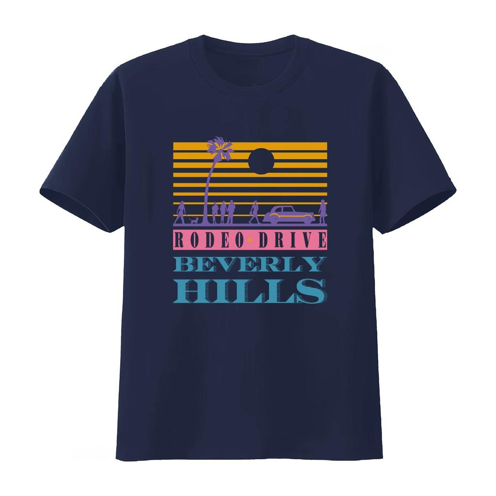Vintage 80s Style Beverly Hills Rodeo Drive Print T Shirt for Unisexs Clothing Women Stylish Casual Soft 2026 Summer New T Shirt