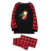 European & American Christmas Plaid Pajama Set: Long-Sleeve, Long Pants, Parent-Child Homewear.