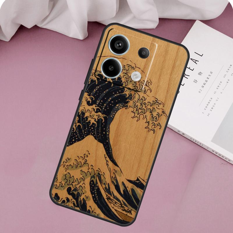 Wolf Bike Butterfly Wood Case For Xiaomi Redmi Note 12 11 9 10 13 Pro Plus 12S 11S 10S 9S Redmi 13C 9C 10C 12C Cover