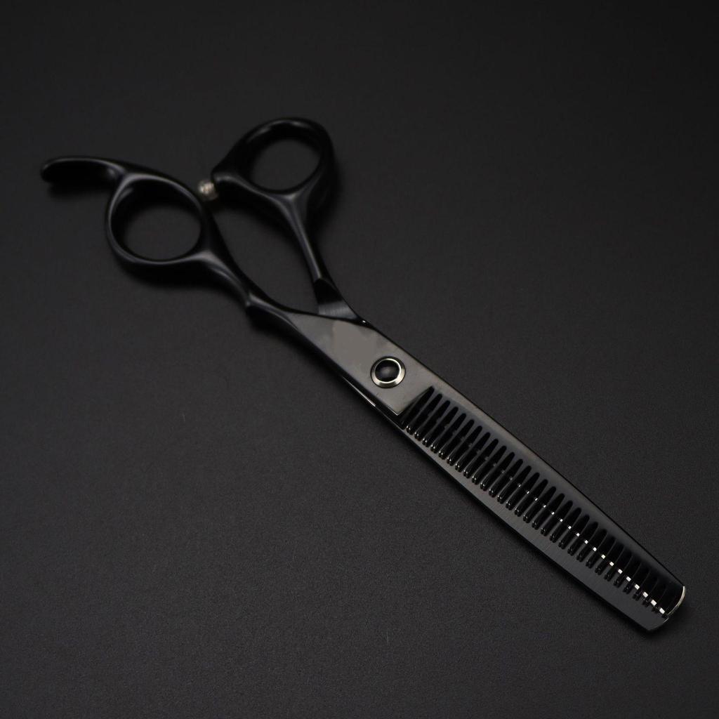 6.0-Inch Black German Hairdressing Scissors, Straight & Thinning Shears - Model SX1-0405