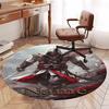 Custom Name Assassin's Creed Printed Round Rug Carpet Chair Rug Area Rug Entryway Doormats,for Office Chair Living Room Bedroom Kitchen Room.