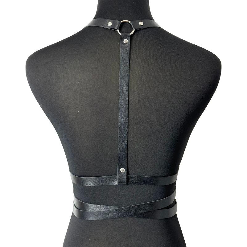 Fashion Belt Street Style Pu Leather Chest Harness Belt Punk Suspenders Decorative Waistband Gothic Clothing Accessories Women