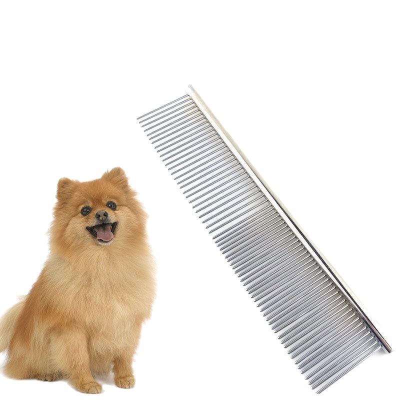 NEW Pet Dematting Comb Stainless Steel Pet Grooming Comb for Dogs and Cats Gently Removes Loose Undercoat Flea Tangles Knots