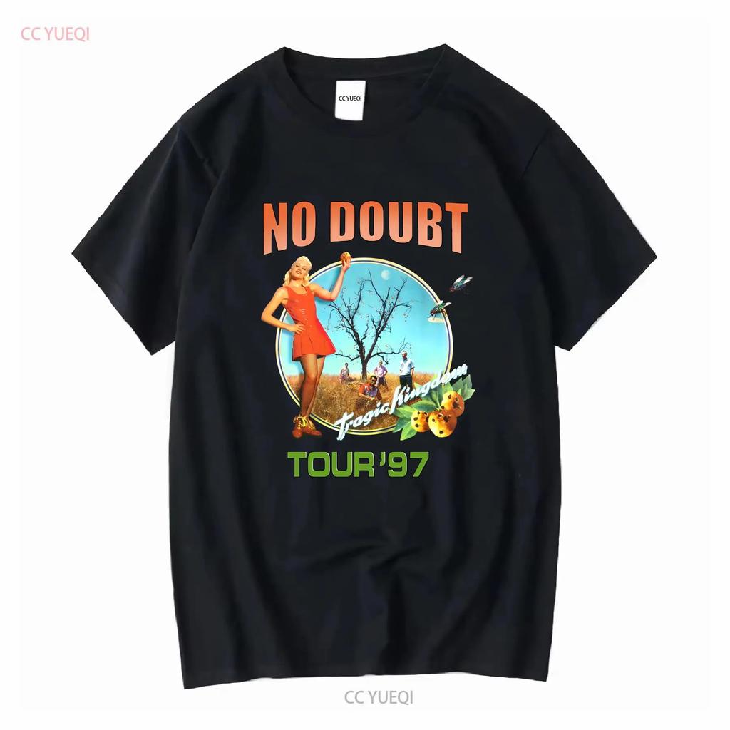 Vintage 1997 Koszulka z długim rękawem No Doubt Tour 87 Biała KV10583 vintage Wypłukana moda Wszechstronny top do noszenia na co dzień graficzny