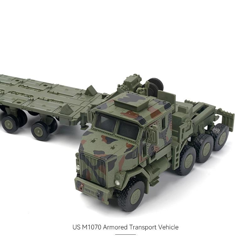 1:72 Creative Military Series Building Blocks Armored Transport Vehicle Green/Yellow M-Track Model Toys For Kids Christmas Gifts