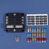 6/12 Way Blade Fuse 12-24V Car Boat Fuse Box Holder With Plastic Cover For Power Panel Board Camper Fuse1/2Pcs